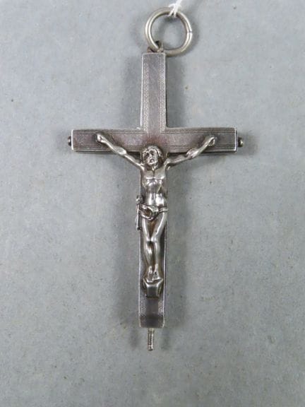 Croix pendentif pectorale en argent (800/00 - crab