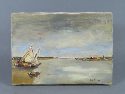Marcel BUISSON (siglo XX). Barcos pesqueros. Peque