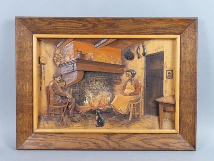 Louis THIAM (1914-1973). Couple de paysans lorrain