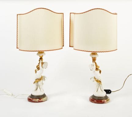 Pair of lamps    50 x 10ø cm each
GIUSEPPE CAPPE' 