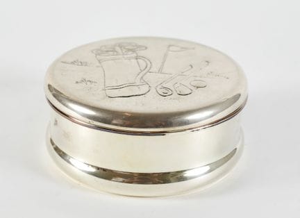 silver golf box    
800 silver golf box, 5.5 x 12.