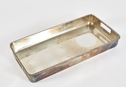 Silver glass tray     
800 silver glass tray. 4.5 