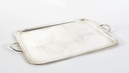 Silver serving tray    1.5 x 32.5 x 51.5 cm
925 si