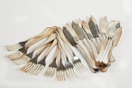 Set consisting of 12 forks and 12 fish knives    

