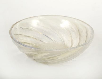 "Poissons" Bowl   Satin-finished glass, 8 x 24 cm 