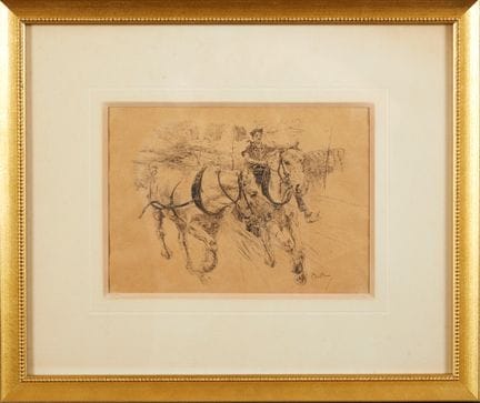 乔瓦尼·博尔迪尼（费拉拉 1842年—巴黎 1931年）《增援马队》，1886-1887年。纸本水墨
