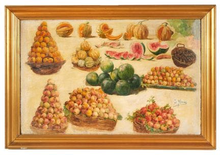 STEFANO NOVO (Cavarzere, 1862 - 1927) «Fruta». Óle