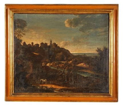 17世纪画师，《风景》。布面油画。65×76厘米。
