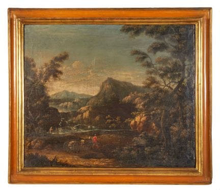 17世纪画师，《风景》。布面油画。65×76厘米。