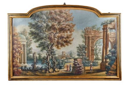 Maestro del siglo XIX, «Paisaje». Óleo sobre lienz