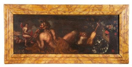 18世纪画师作品，“一组神话题材画作”。布面油画。每幅尺寸35×93.5厘米。