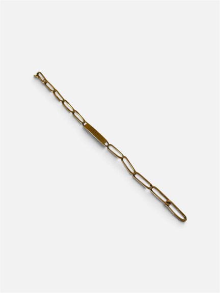 Gourmette en or jaune 750/°° (18 cts) à grande mai