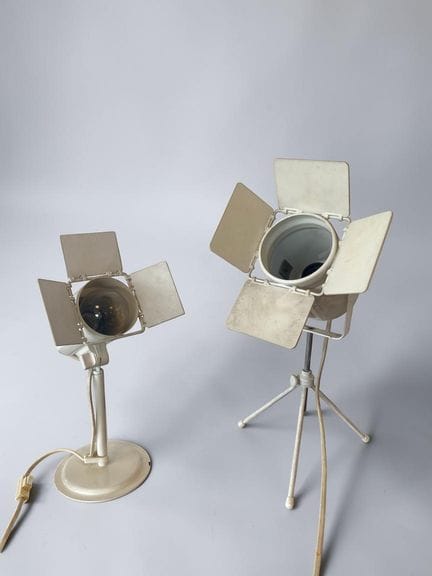Set di 2 lampade da tavolo vintage a forma di proi
