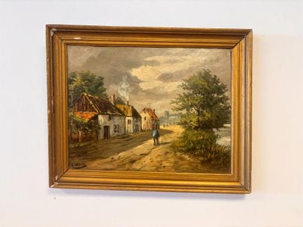 H. Meyers (XIX secolo) - olio su tavola - "Villagg