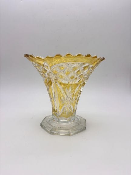 Vaso da fiori in cristallo d'epoca Art Déco - di c