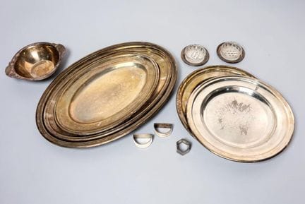 Argenteria - Set di oggetti in metallo argentato, 