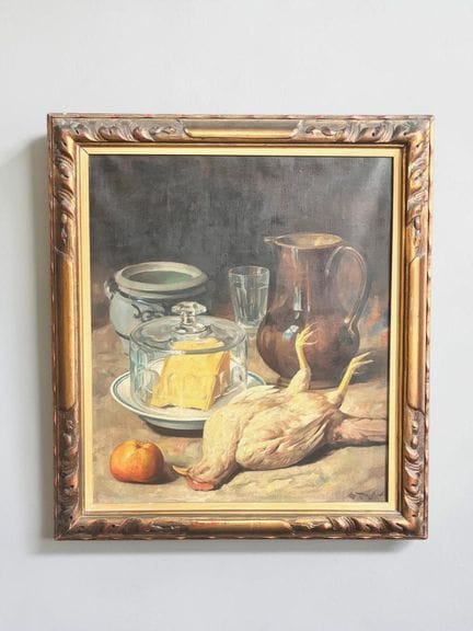 André Tahon (1907-1985) -  Olio su tela, "Natura m