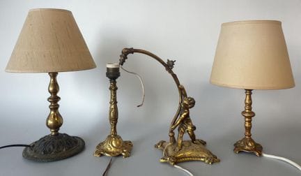 Set di 4 lampade da tavolo - fine del XIX secolo o