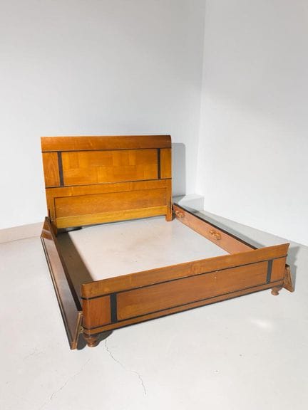 Struttura letto tipo futon in legno massello di ot