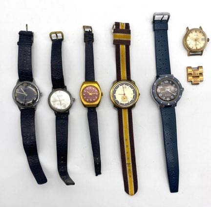 Set di 6 orologi vintage (dal 1950 al 1990), di cu