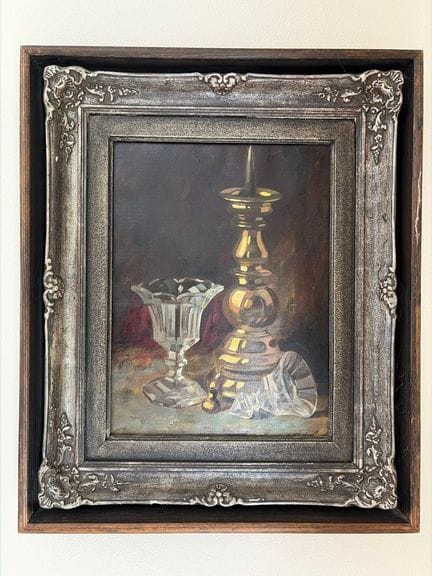 André Tahon (1907-1985)  Olio su tela, natura mort