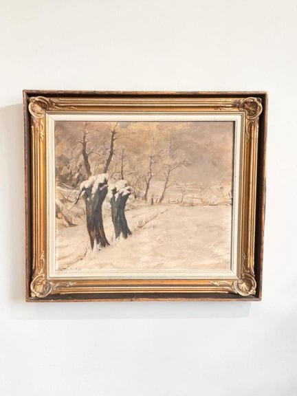 André Tahon (1907-1985) - Olio su tela, paesaggio 