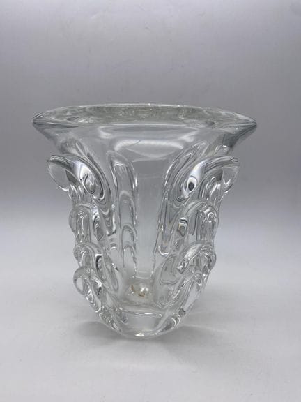 Val Saint Lambert - Vase signé, conception de Guid