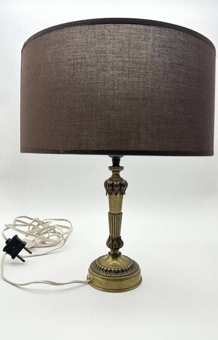 Lampada da tavolo in bronzo dorato - Altezza 36 cm