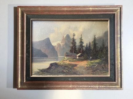 Andréas Walberg (1799 - 1840) Riva del Reno - Olio