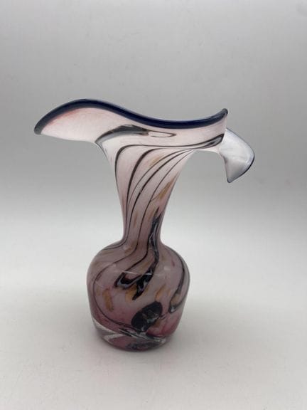 Vaso in vetro firmato P. Y. Remy, XX secolo - Dime