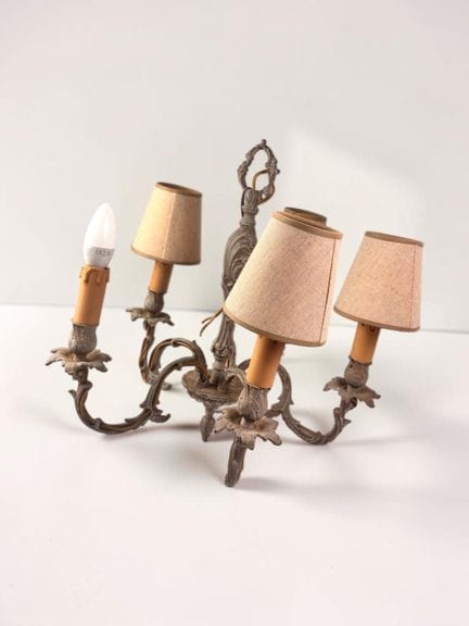 Lampadario a 5 bracci - Manca 1 paralume  - Dimens