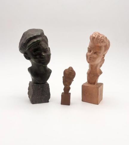 Ernest Patris - (1909-1981) Set di tre sculture co