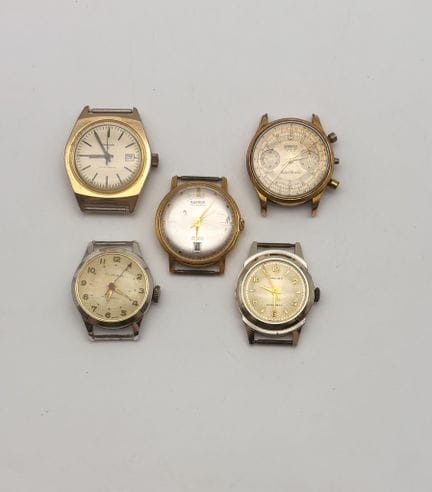 Orologi da uomo - anni '50-'60 - 5 pezzi, tra cui: