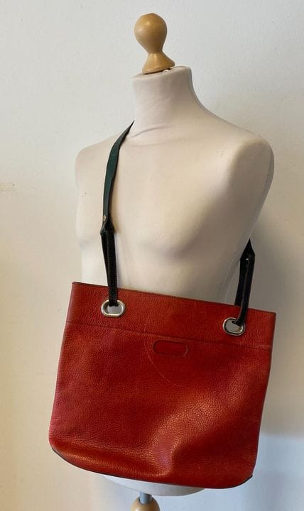 Nathan - Borsa da donna bicolore in pelle piena - 