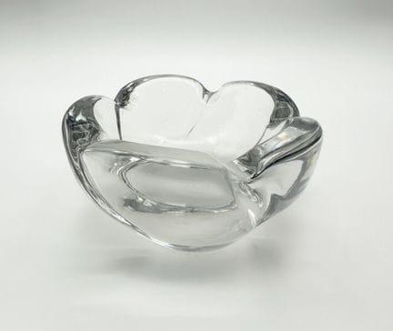Daum - vase boule / vide-poche signé - diam: 15cm 