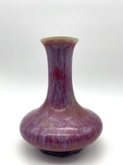 Cina - vaso in gres con decorazione "fiammata" - d