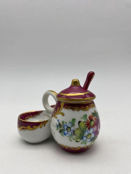 LIMOGES - Serviteur à épices en porcelaine de Limo