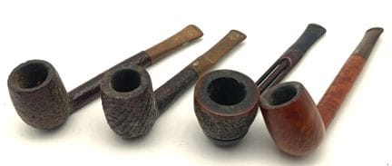 Set di 4 pipe d'epoca, di cui: 1 Falcon London - 1