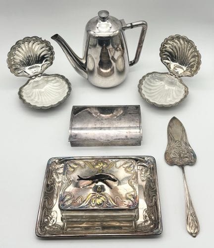 Argenteria - Set di oggetti in metallo argentato  