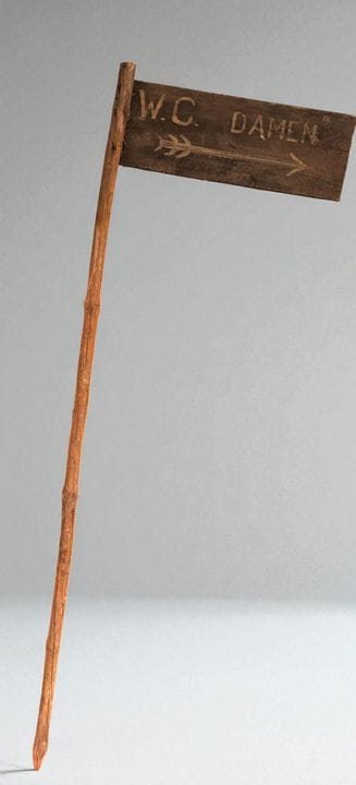 Panneau en bois "WC Damen" pour fête de prestige V