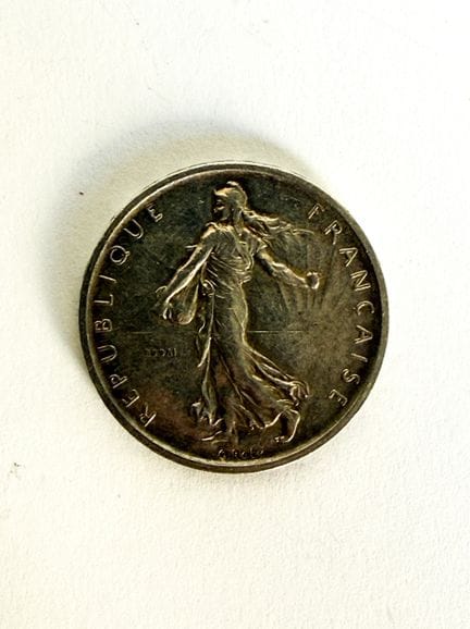 Ve République
Essai de 5 Francs argent semeuse
195