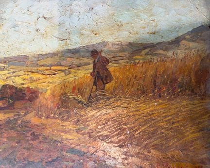 Frantisek MRAZEK (1876-1933) 
Moissonneur 
Huile s