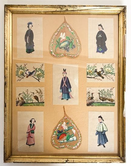 CHINE, Canton - Fin XIXe siècle
Deux cadres présen