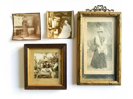 Quatre photographies d'Andrée Lapeyras dont deux e