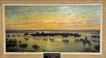 F. BORELLY (XXe siècle) 
Troupeau de taureaux en C