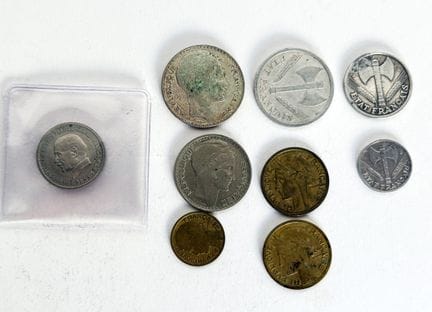 Lot de 9 pièces françaises du XXe siècle :
- 1 Fra