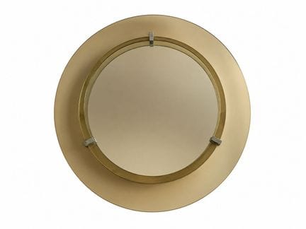 VECA, Italie 
Important miroir circulaire en verre