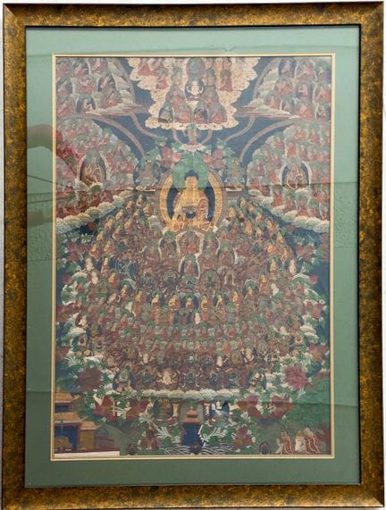 TIBET - XXe siècle
Deux thangkas (détrempe sur toi