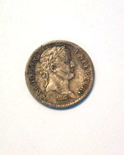 NAPOLEON I
Demi franc d'argent 1811 U = Turin
Gado