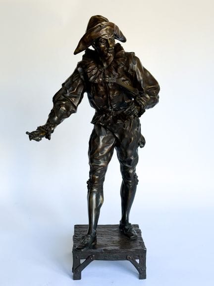 Emile PICAULT (1833-1915) 
Arlequin 
Sculpture en 